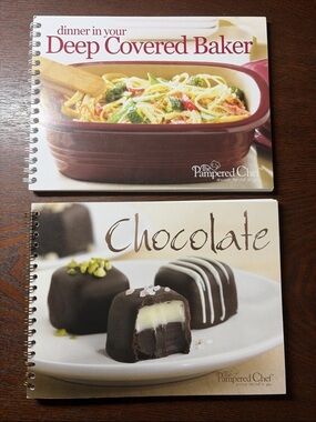 Pampered Chef Deep Covered Baker Recipe Booklet - Maroon